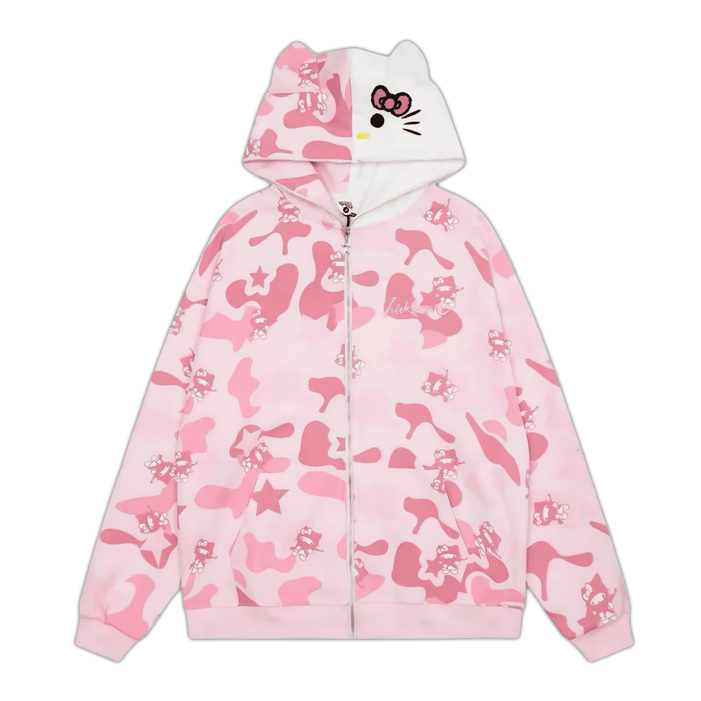 Hello Kitty Matching Zip-Up Hoodie