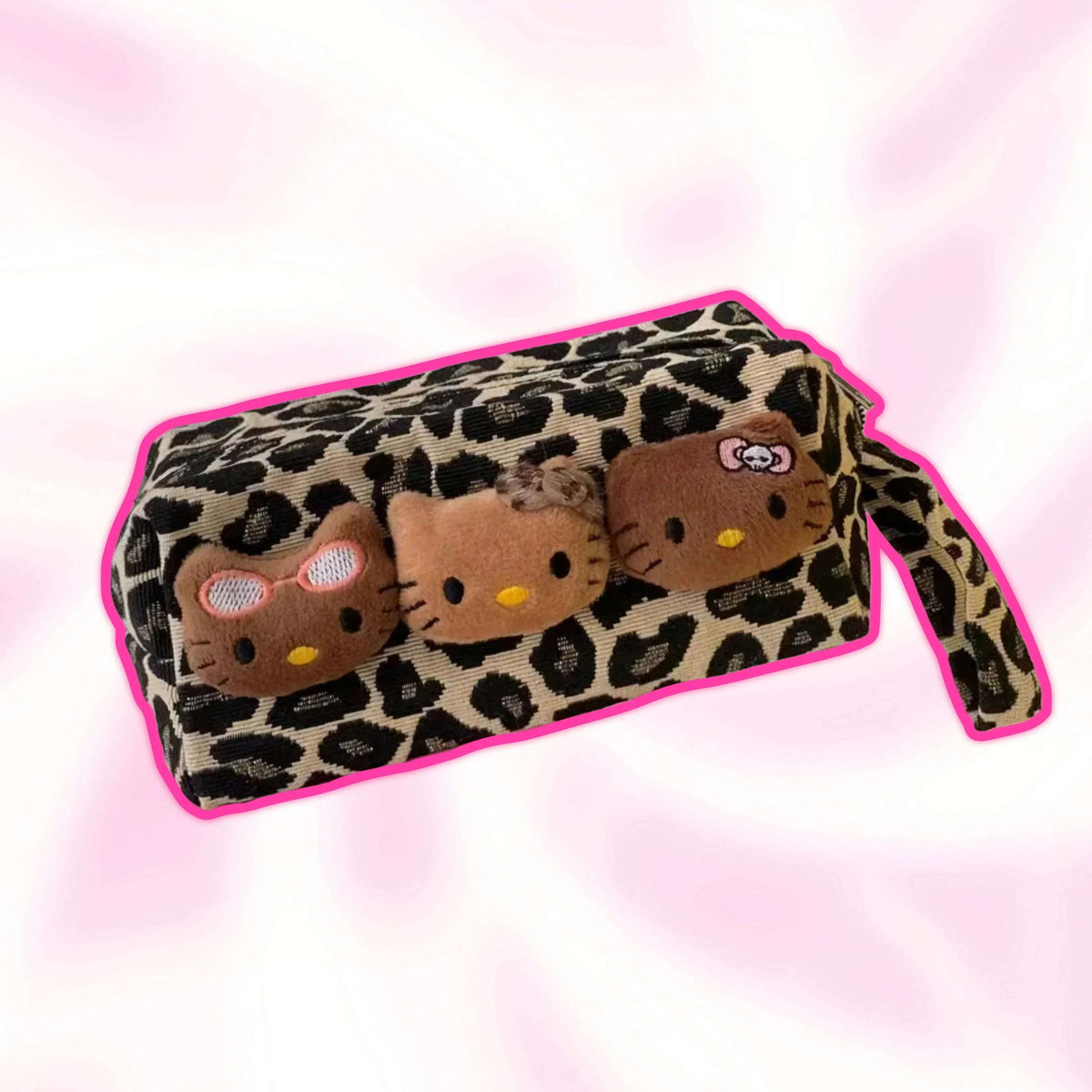 Hello Kitty Leopard Print Makeup Bag