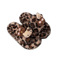 Hello Kitty Fuzzy Leopard Print Slippers