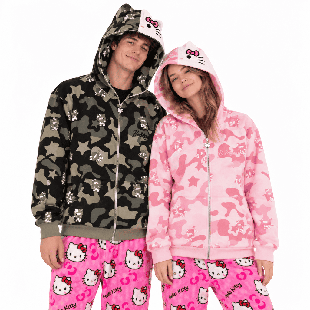 Hello Kitty Matching Zip-Up Hoodie