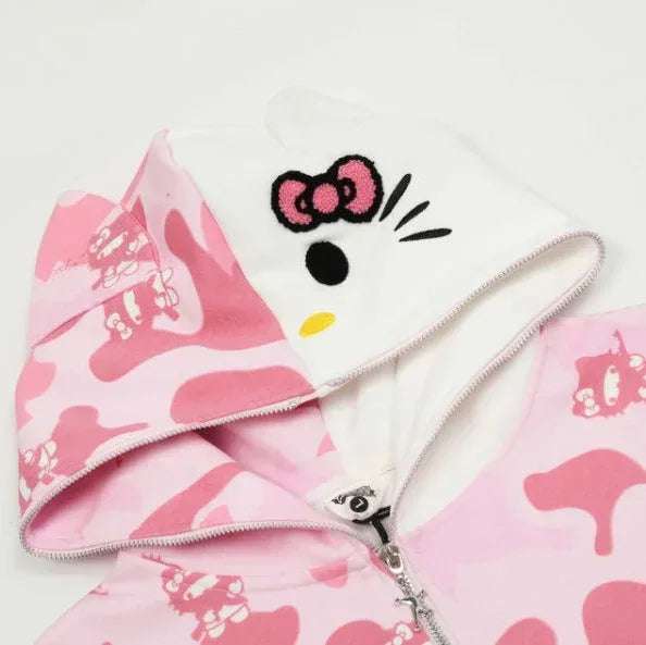 Hello Kitty Matching Zip-Up Hoodie